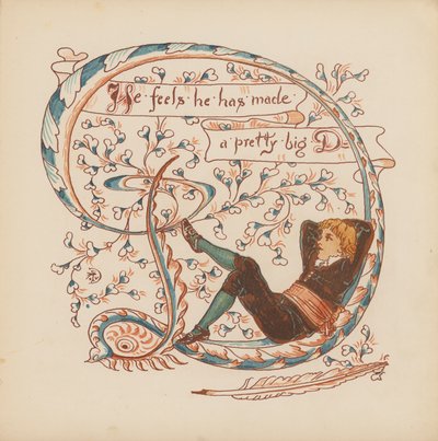 Ilustración para Pothooks and Perseverance de Walter Crane (litografía en color) de Walter (after) Crane