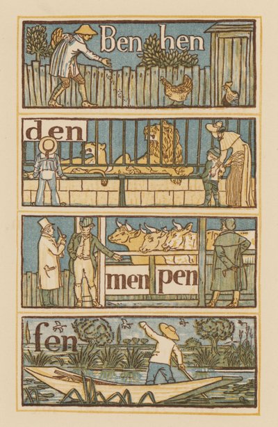 Página de The Golden Primer (litografía en color) de Walter (after) Crane