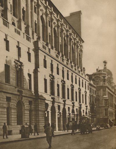 Edificios representativos del Nuevo Londres en Moorgate Street, c. 1935 de Walter Benington