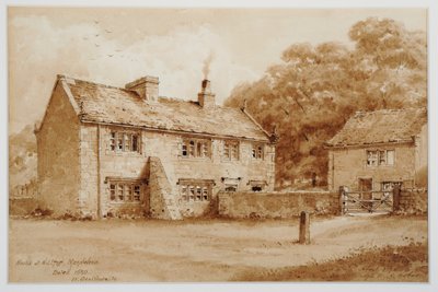 House at Hill Top, Meanwood, c.1870 (aguada a pluma y tinta) de Walter Braithwaite