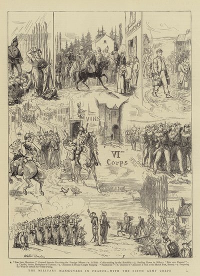 Las maniobras militares en Francia, con el Sexto Cuerpo de Ejército de Walter Charles Horsley