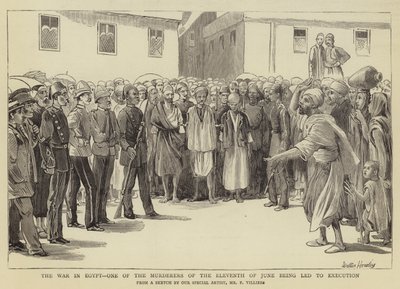 La guerra en Egipto, uno de los asesinos del once de junio siendo llevado a la ejecución de Walter Charles Horsley