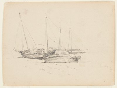 Barcos de pesca en la orilla de Walter Clark