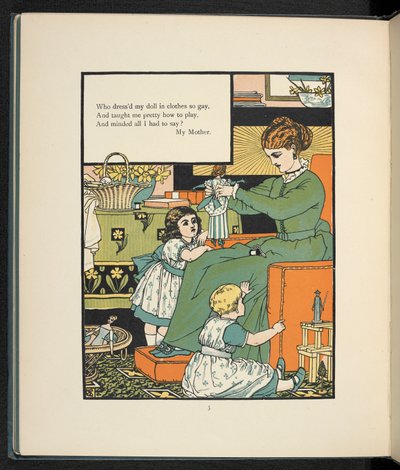 Una madre con sus hijos. de Walter Crane
