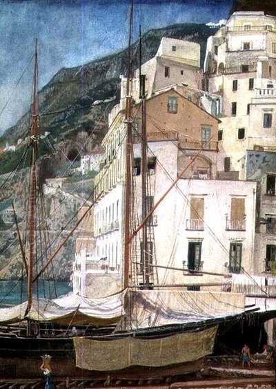 Barcos en un Puerto Italiano de Walter Crane