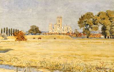 Catedral de Canterbury desde los prados, 1894 de Walter Crane