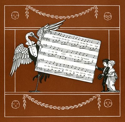 El gato y el violín de Walter Crane