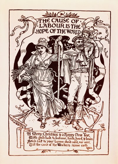 La causa del trabajo es la esperanza del mundo de Walter Crane