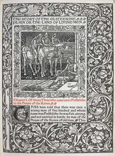 Capítulo I. De aquellos tres que vinieron a Hallblithe a la casa del Cuervo. de Walter Crane