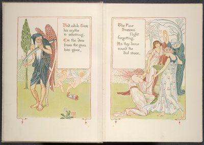 El Padre Tiempo y las cuatro estaciones de Walter Crane