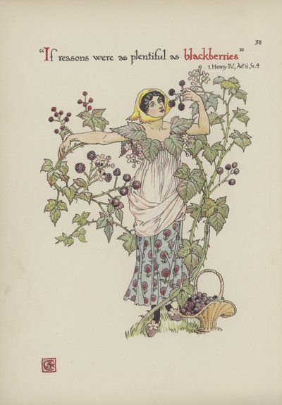 Flores del Jardín de Shakespeare de Walter Crane
