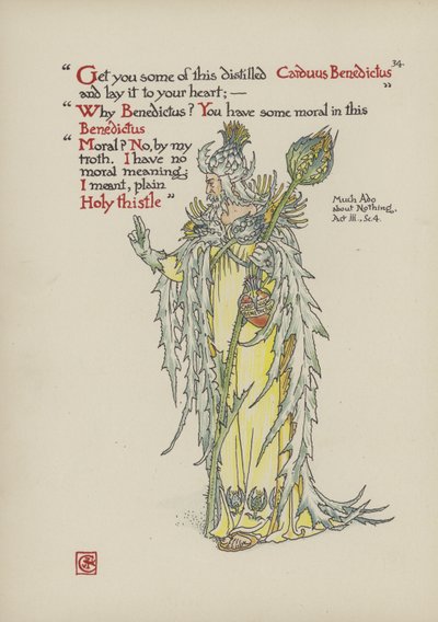 Flores del Jardín de Shakespeare de Walter Crane