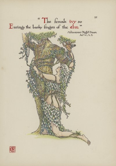 Flores del Jardín de Shakespeare de Walter Crane