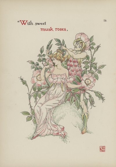 Flores del Jardín de Shakespeare de Walter Crane
