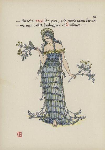 Flores del Jardín de Shakespeare de Walter Crane