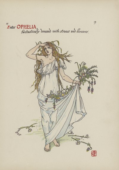 Flores del Jardín de Shakespeare de Walter Crane