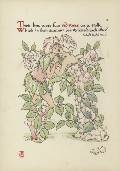 Flores del Jardín de Shakespeare de Walter Crane