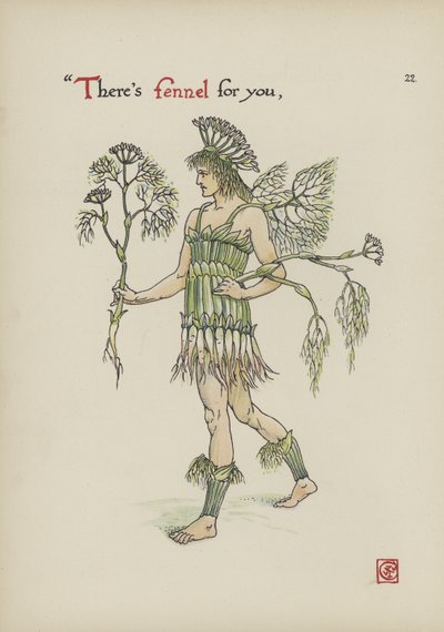 Flores del Jardín de Shakespeare de Walter Crane