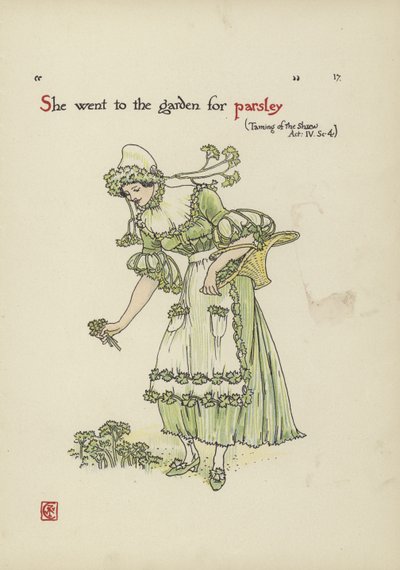 Flores del Jardín de Shakespeare de Walter Crane