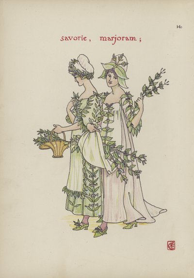 Flores del Jardín de Shakespeare de Walter Crane