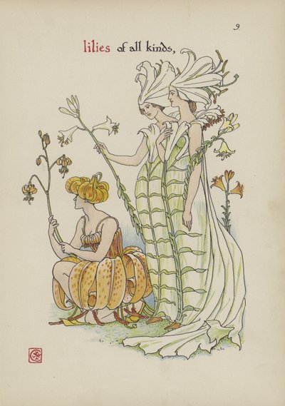 Flores del Jardín de Shakespeare de Walter Crane