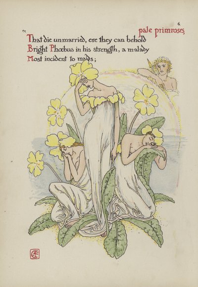 Flores del Jardín de Shakespeare de Walter Crane