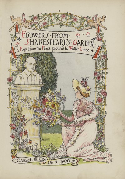 Flores del Jardín de Shakespeare de Walter Crane