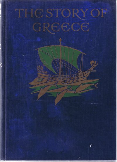 Diseño de la portada, ilustración de La Historia de Grecia, años 1930 de Walter Crane