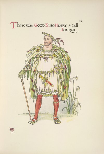 El buen rey Enrique. Un hombre vestido como Enrique VIII de Walter Crane