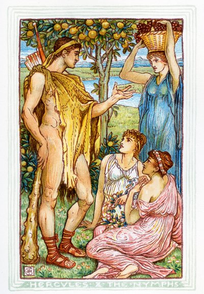Hércules y las ninfas de Walter Crane