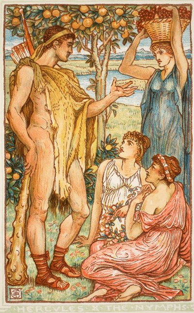 Hércules y las ninfas, ilustración de 