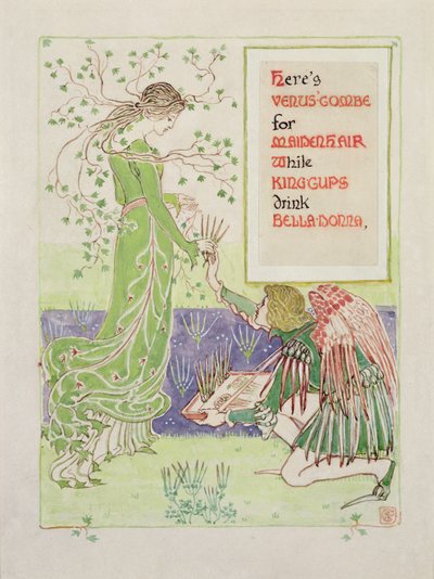 El peine de Venus para el cabello de doncella, 1899 de Walter Crane