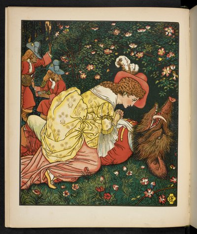 Ilustración para La Bella y la Bestia. de Walter Crane