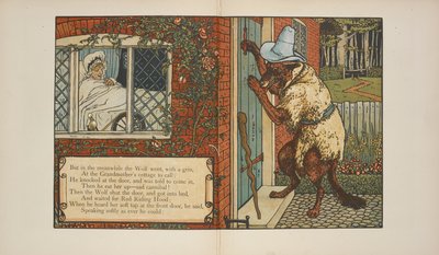 Ilustración de "Caperucita Roja". de Walter Crane