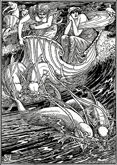 Ilustración para La Reina de las Hadas, c1890, 1897 de Walter Crane
