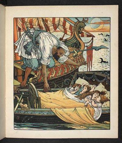 Ilustración para el cuento La princesa Belle étoile. de Walter Crane