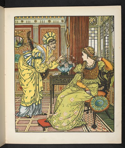 Ilustración para el cuento La princesa Belle étoile. de Walter Crane