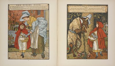 Ilustraciones para "Caperucita Roja". de Walter Crane