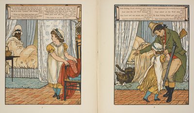 Ilustraciones para "Caperucita Roja". de Walter Crane