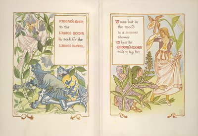 Espuela de caballero y hierba de payaso de Walter Crane