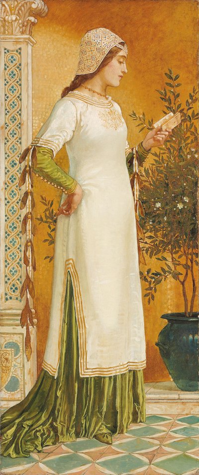 Laura leyendo, 1885 de Walter Crane