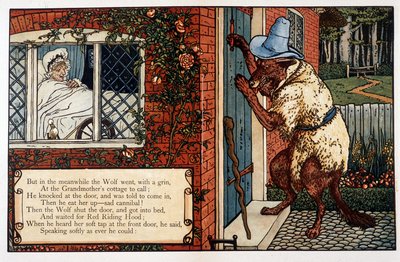 Caperucita Roja, por John Lane, Libros de Imágenes de Walter Crane, Londres y Nueva York, s.d. principios del siglo XX de Walter Crane