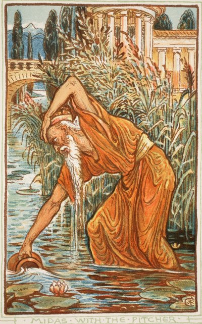 Midas con la Jarra, ilustración de 