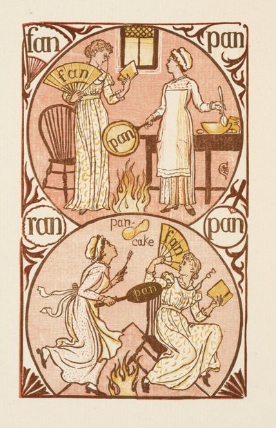 Palabras que riman acabadas en la letra N. La cartilla dorada de Walter Crane