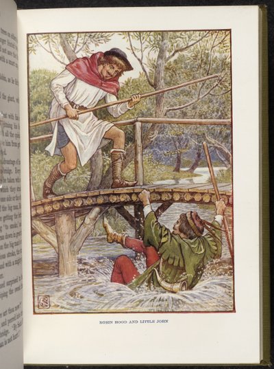 Robin Hood y Little John de Walter Crane