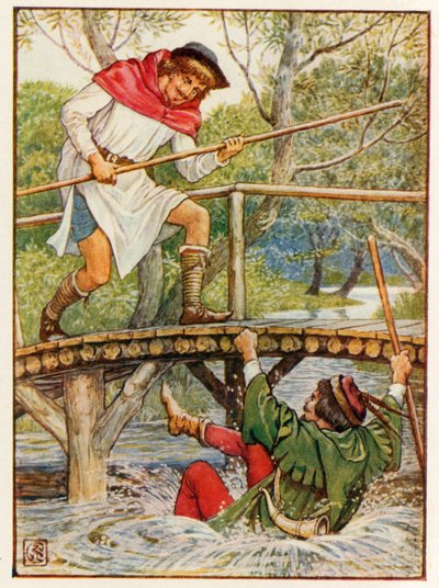 Robin Hood y Little John de Walter Crane
