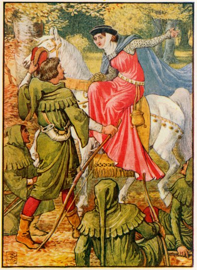 Robin Hood y la dama de Walter Crane
