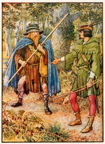 Robin Hood y el mendigo espía de Walter Crane