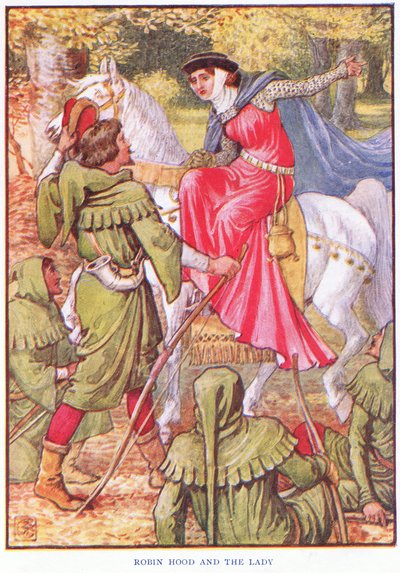 Robin Hood y la dama de Walter Crane