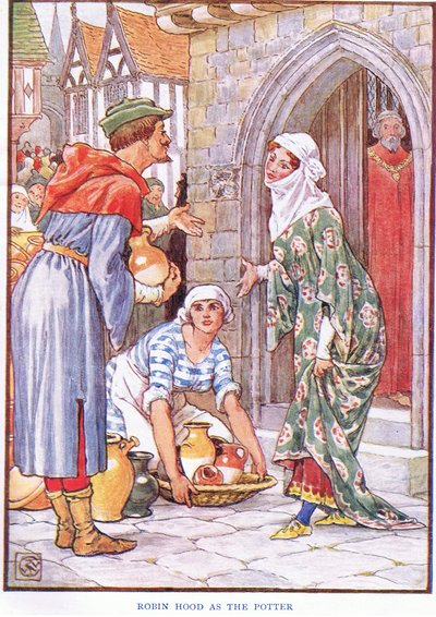 Robin Hood como el alfarero, c.1920 de Walter Crane